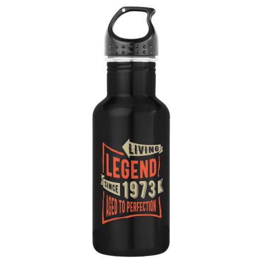 Legend seit 1973 Geburtstagsgeschenk Edelstahlflasche (Vorderseite)