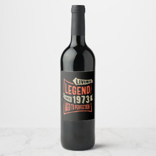 Legend seit 1973 Geburtstagsgeschenk Weinetikett
