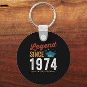 Legend seit 1974 Geburtstag Retro Vintag Schlüsselanhänger (Vorderseite)
