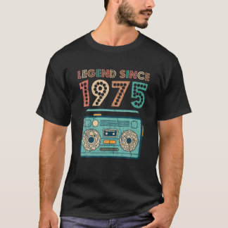 Legend seit 1975 47th Birthday Geschenke Kassette  T-Shirt