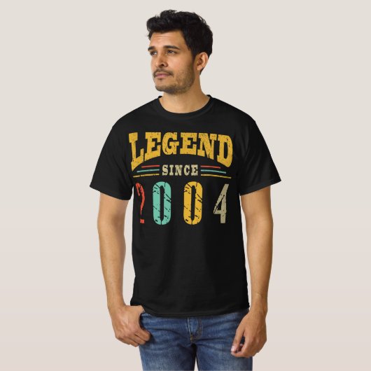 Legend Seit 2004 Man Myth , 2004 Legend Bday Gesch T-Shirt (Vorne ganz)