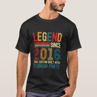 Legend Seit 2016 Vintag 8. Geburtstag Männer Titan T-Shirt