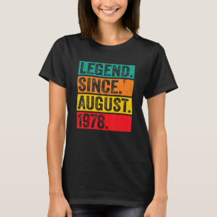 Legend Seit August 1978 44. Geburtstag Retro 44 Ye T-Shirt