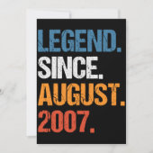 Legend seit August 2007 Geburtstag Einladung (Vorderseite)
