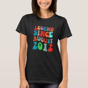 Legend Seit August 2012 Vintag Geburtstag Retro Vi T-Shirt