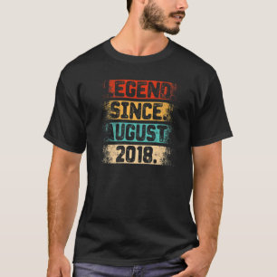 Legend Seit August 2018 4 Jahre 4 Geburtstag T-Shirt