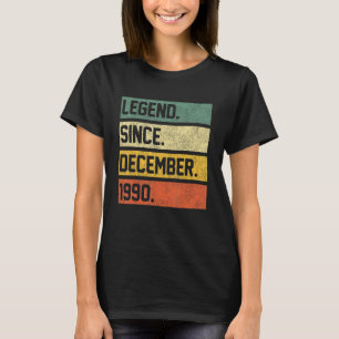 Legend Seit Dezember 1990 32 Jahre alt 32. Geburt T-Shirt