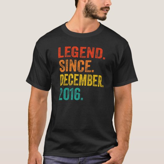 Legend Seit Dezember 2016 Retro 6 Jahre alt 6th B T-Shirt (Vorderseite)