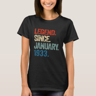 Legend Seit Januar 1933 90 Jahre alt 90. Geburtsta T-Shirt