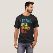 Legend Seit Januar 1955 68 Jahre alt 68. Geburtsta T-Shirt (Vorne ganz)