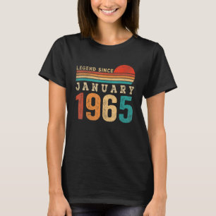 Legend Seit Januar 1965 58 Jahre alt 58. Geburtsta T-Shirt