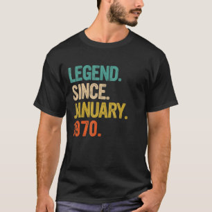 Legend Seit Januar 1970 53 Jahre alt 53. Geburt T-Shirt