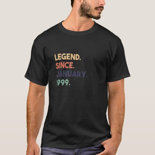 Legend seit Januar 1999 Geburtstag T-Shirt (Vorderseite)