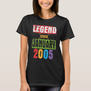 Legend Seit Januar 2005 Glückwunsch Geburtstag 18  T-Shirt