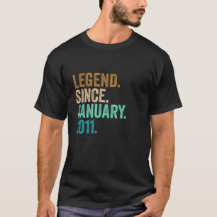 Legend Seit Januar 2011 12. Geburtstag 12 Jahre T-Shirt