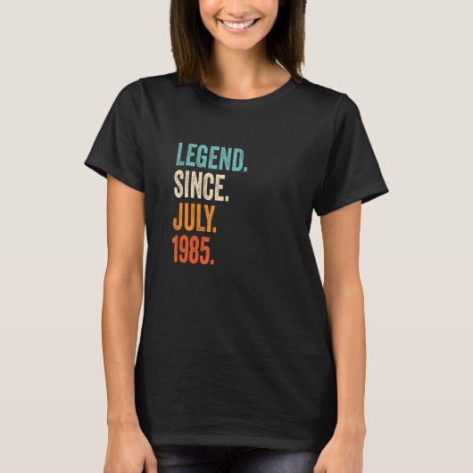 Legend Seit Juli 1985 38. Geburtstag T-Shirt (Vorderseite)