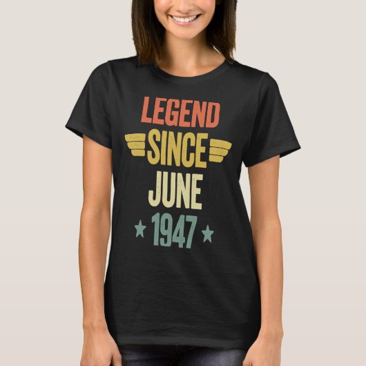Legend seit Juni 1947 T-Shirt (Vorderseite)