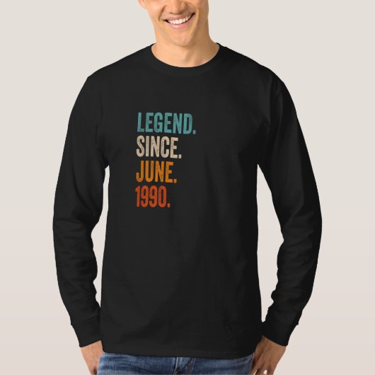 Legend Seit Juni 1990 33. Geburtstag T-Shirt (Vorderseite)