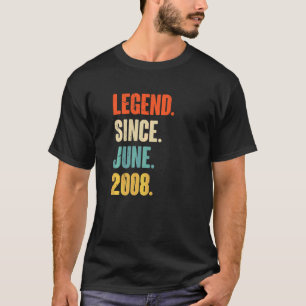 Legend Seit Juni 2008 14 Jahre alt 14. Geburtstag T-Shirt