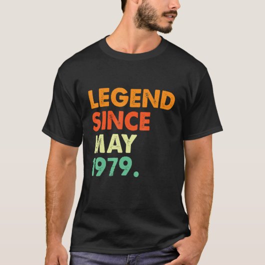 Legend seit Mai 1979 Geburtsdatum T-Shirt (Vorderseite)