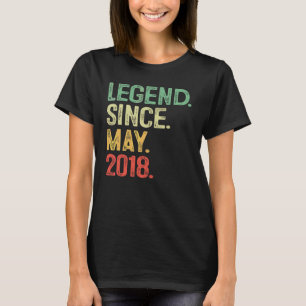Legend Seit Mai 2018 4 Jahre alter Junge 4. Geburt T-Shirt