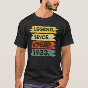 Legend Seit November 1933 89. Geburtstag 89 Jahre T-Shirt