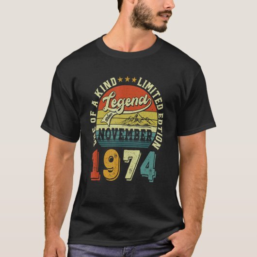 Legend Seit November 1974 48 Jahre 48 Jahre alt 48 T-Shirt (Vorderseite)