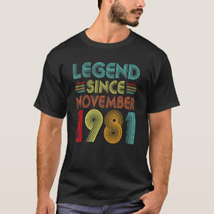 Legend Seit November 1981 41. Geburtstag Retro 41 T-Shirt