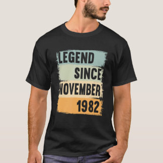 Legend Seit November 1982 40 Jahre 40 40 Birthda T-Shirt