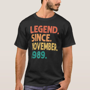 Legend Seit November 1989 33. Geburtstag Retro 33 T-Shirt