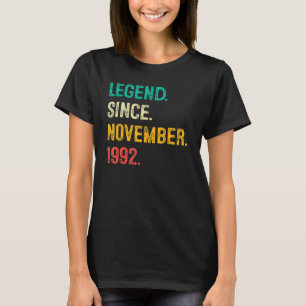 Legend Seit November 1992 30. Geburtstag 30 Jahre T-Shirt
