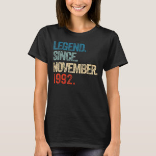 Legend Seit November 1992 30 Jahre alt 30. Geburts T-Shirt
