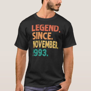 Legend Seit November 1993 29. Geburtstag Retro 29 T-Shirt
