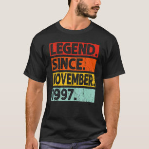 Legend Seit November 1997 25. Geburtstag Vintag Y T-Shirt
