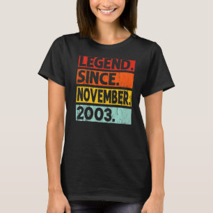 Legend Seit November 2003 19. Geburtstag Vintag Y T-Shirt