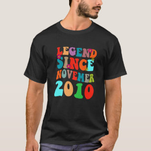 Legend Seit November 2010 Vintager Geburtstag Retr T-Shirt