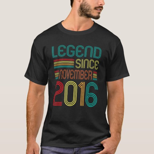 Legend Seit November 2016 Retro 6 Jahre alt 6th B T-Shirt (Vorderseite)