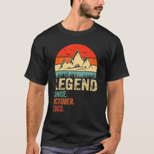 Legend seit Oktober 2003 Retro 19 Jahre alt 19. T-Shirt