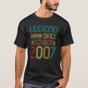 Legend Seit Oktober 2007 15. Geburtstag Retro 15 Y T-Shirt