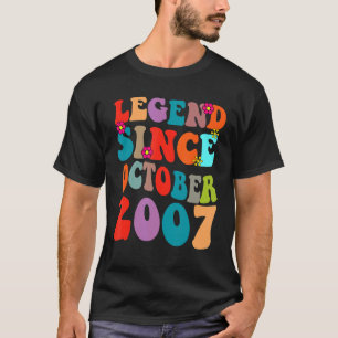 Legend Seit Oktober 2007 Vintager Geburtstag Retro T-Shirt