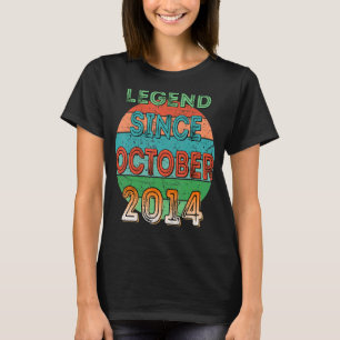 Legend Seit Oktober 2014 Funny 8. Geburtstagsgesch T-Shirt