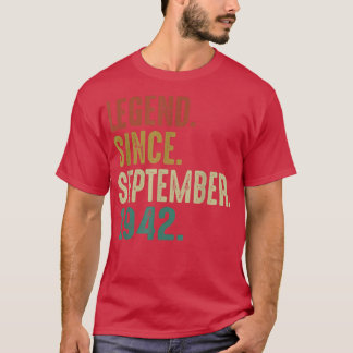 Legend Seit September 1942 Vintag 80. Geburtstag T-Shirt