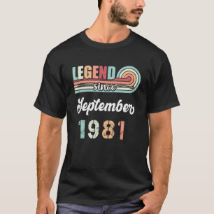 Legend Seit September 1981 41 Jahre Vintag B T-Shirt