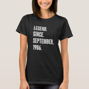 Legend Seit September 1986 36 Jahre alt 36. Geburt T-Shirt