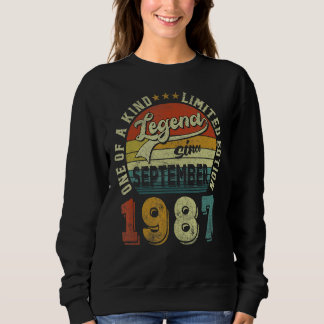 Legend Seit September 1987 35 Jahre alt 35. Geburt Sweatshirt