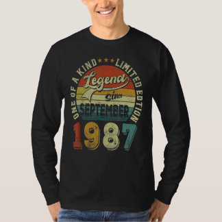 Legend Seit September 1987 35 Jahre alt 35. Geburt T-Shirt