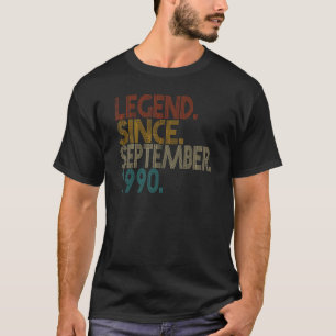 Legend Seit September 1990 32 Jahre alt 32. Geburt T-Shirt