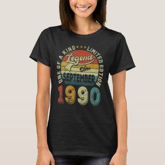 Legend Seit September 1990 32 Jahre alt 32. Geburt T-Shirt