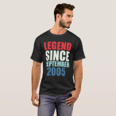 Legend Seit September 2005 17. Geburtstag T-Shirt (Vorne ganz)