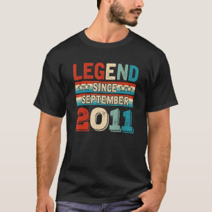 Legend Seit September 2011 Retro 11 Jahre alt 11.  T-Shirt
